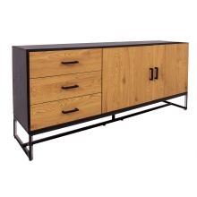 Sideboard AMSTERDAM 160x40xH75cm, oak/black
