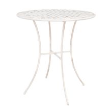 Table JASMINE D70xH75cm, antique white metal