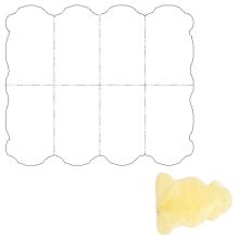 Sheepskin rug MERINO M 8x, 170x180cm, cream