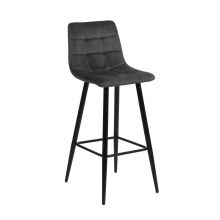Bar chair CHILLI brownish gray velvet