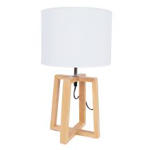 Table lamp WOODEN H44,5cm, white