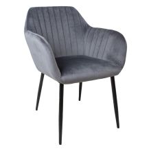 Chair EVELIN grey velvet