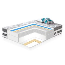 Spring mattress HARMONY DOUBLE DELUX 160x200xH38cm