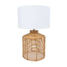 Table lamp CADA H51,5cm, white/wicker