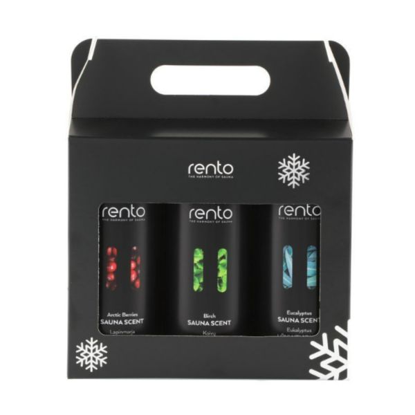 Подарочная коробка с ароматом для сауны RENTO 3x400 мл