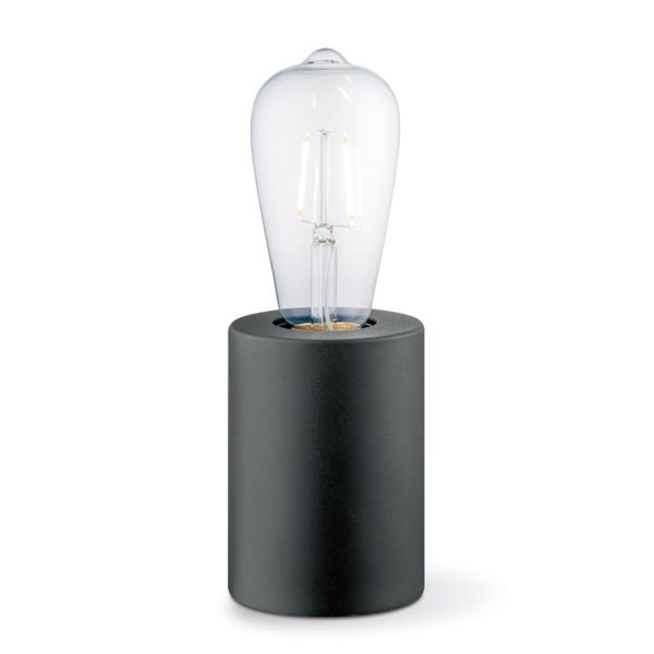 Table lamp CYLINDER D7xH10cm, black