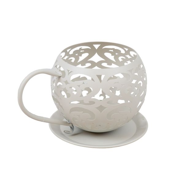 Подсвечник SANDY 26x19xH15см, античный белый