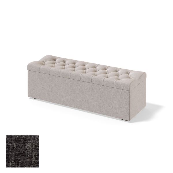 Storage box for continental bed RED/BLACK SOLHALL AVOLA 180cm, dark grey