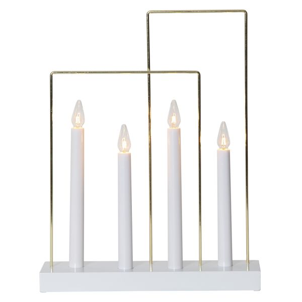 Candlestick GLOSSY FRAME, white