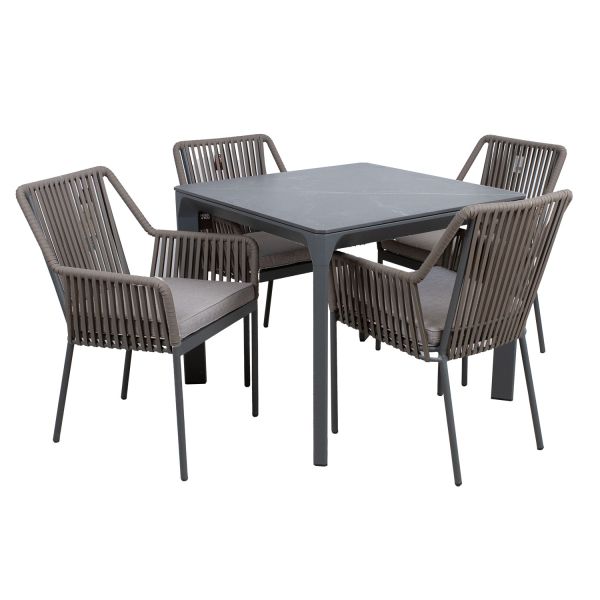 Garden furniture set CARVES table and 4 chairs