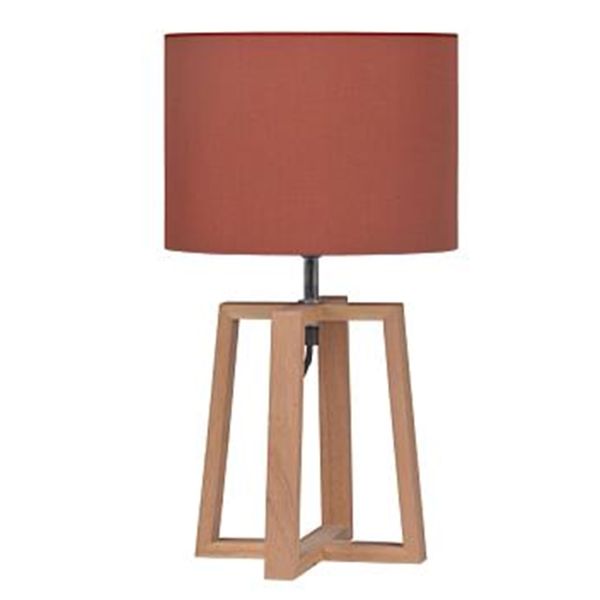 Table lamp WOODEN H44,5cm, red