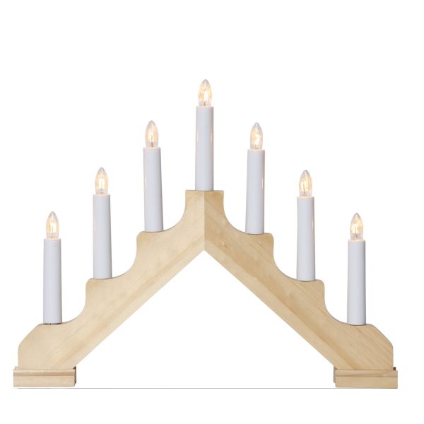 Candlestick ADA 7x, 37xH30cm, natural, triangle