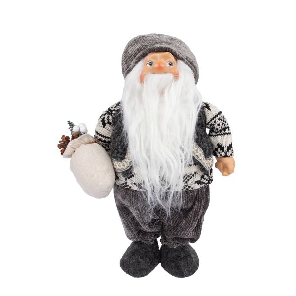 Santa OLD GREY, standing H42cm