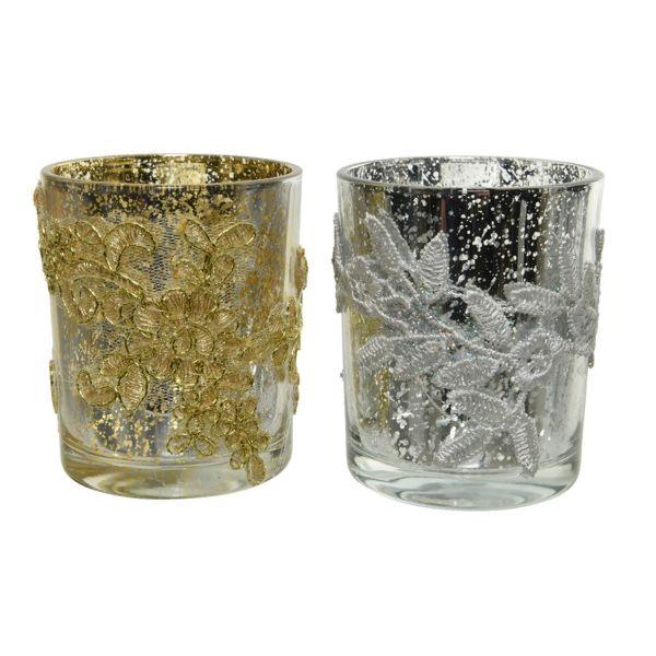 Küünlahoidja ANTIQUE, D7xH8.3cm, pitsiga