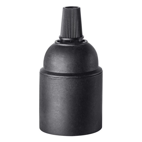 Bulb socket E27 D3,7xH7,3cm, black