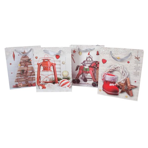 Gift bag JOY, 26x32x10cm, mix