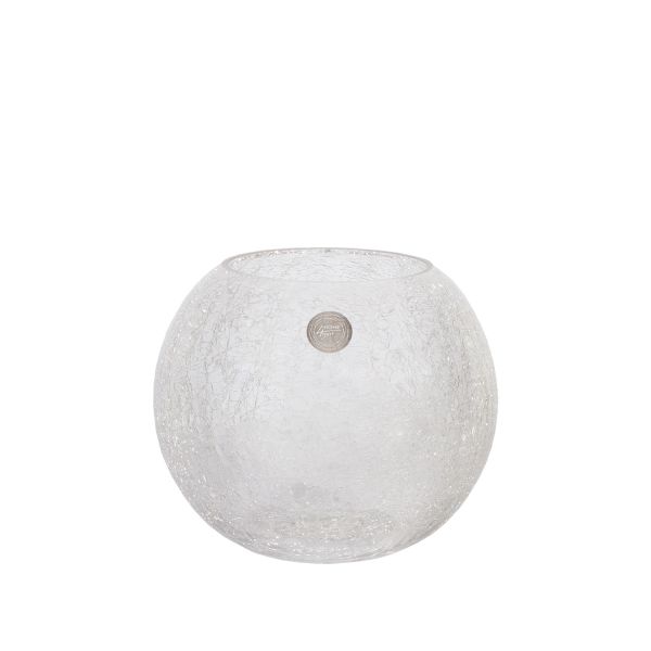 Ваза CRACK BOWL D20,5xH16,5cm, стеклянная