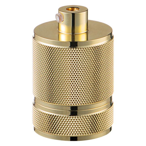 Bulb socket E27 D4,6xH7cm, golden metal