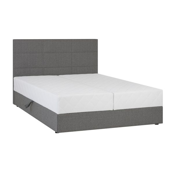 Continental bed LEIKO 160x200cm, grey