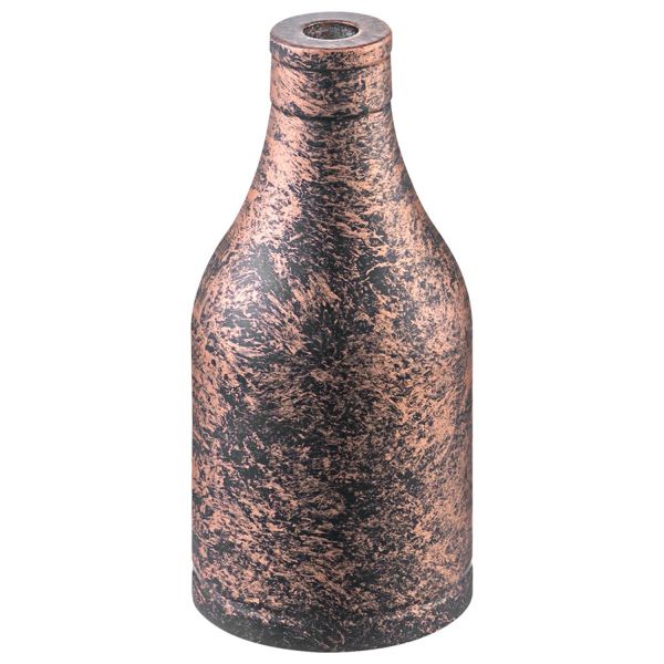 Bulb socket cover D4xH9cm, rust brown metal