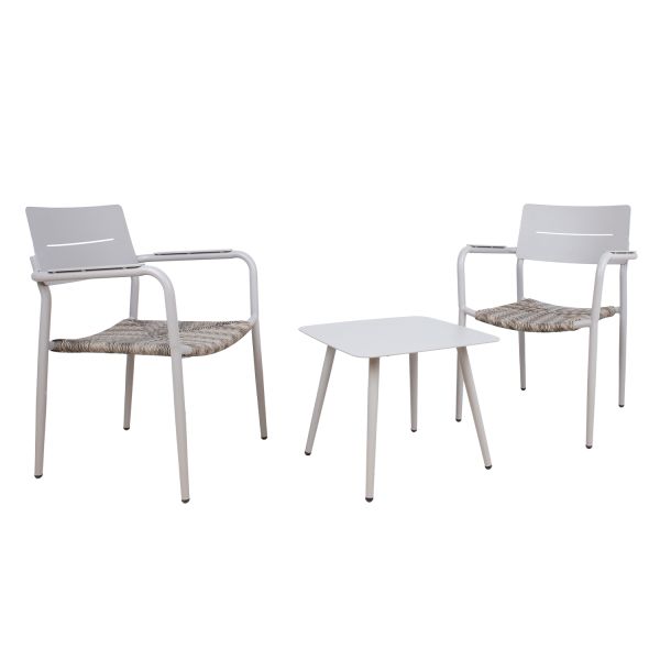 Balcony set COCORA table, 2 chairs, taupe