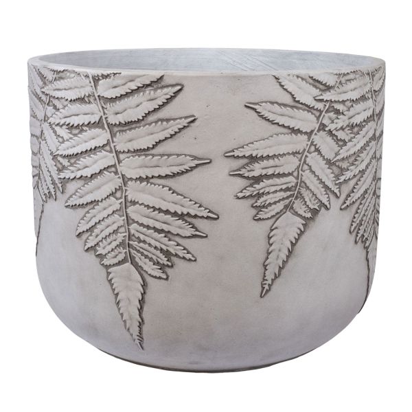 Plant holder FERN D55xH43.5cm, white/grey
