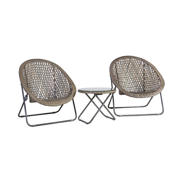 Garden furniture set TURKU 2 chairs and side table