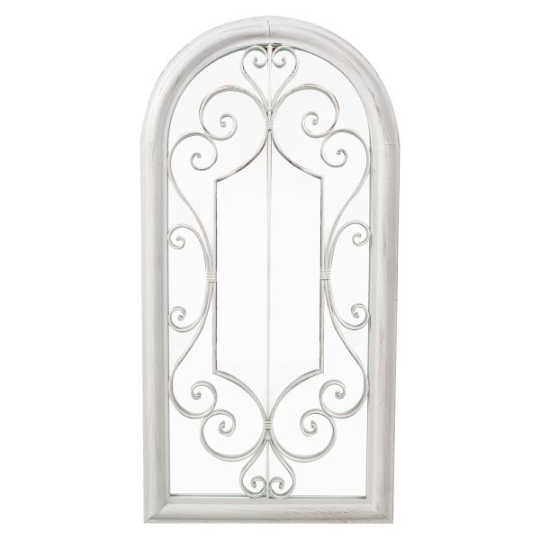 Зеркало SECRET GARDEN 49x4xH96,5cм, антично-белая металлическая рама