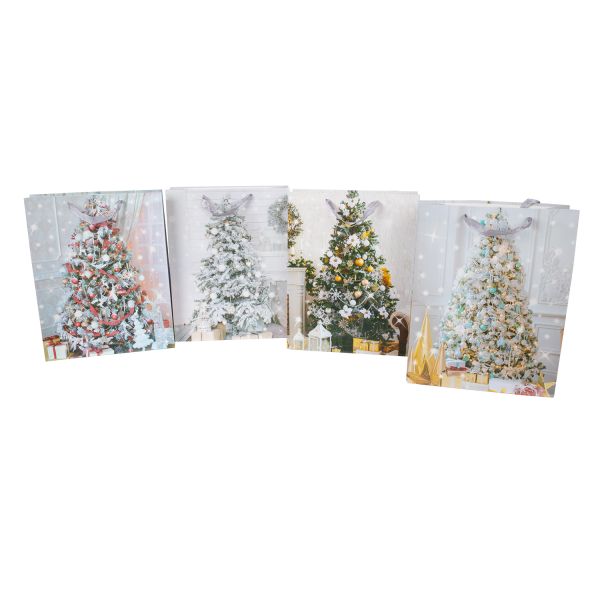 Gift bag XMAS TREE-3, 31x40x12cm, mix