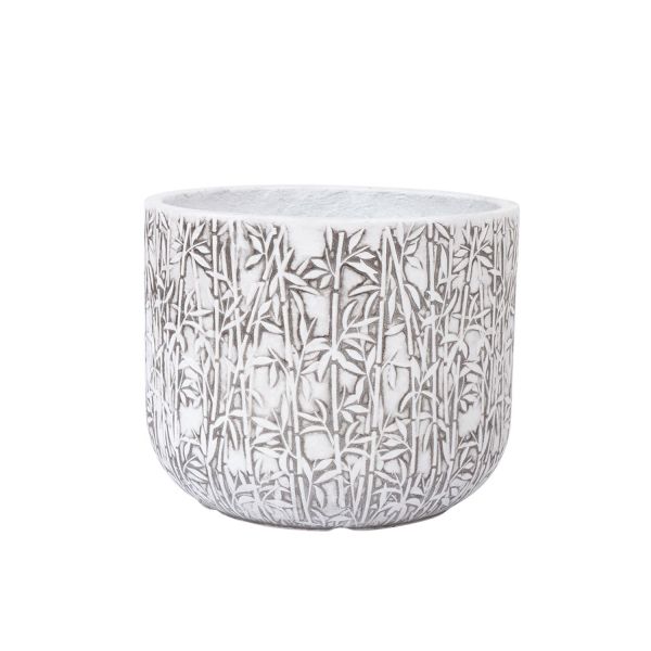 Plant holder LOUNA D30xH24.5cm, white/grey