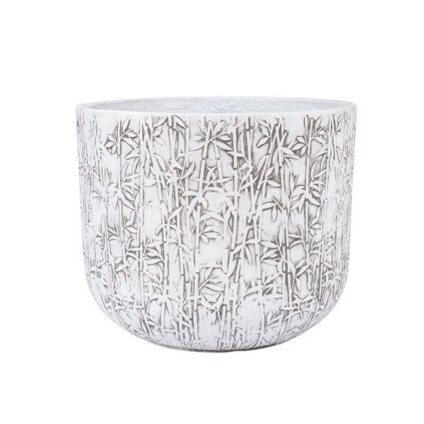 Plant holder LOUNA D37xH30cm, white/grey