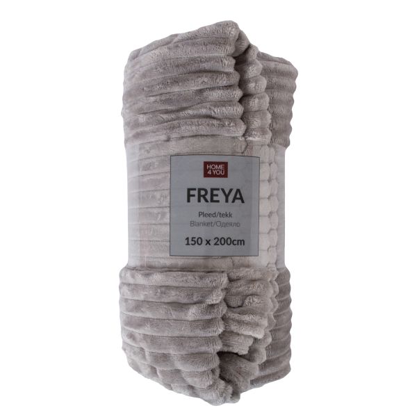 Плед ФРЕЯ 150х200см, светло-серый