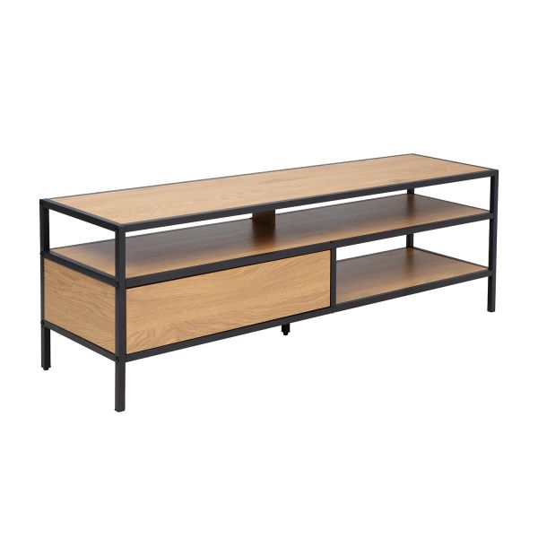 TV table HEDVIG 120x33xH40cm, ash/black