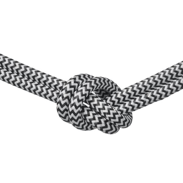Textile cord WAYD0,6x150cm, black/white