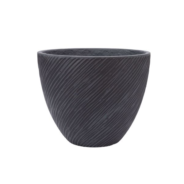Plant holder DANAE D24xH19.5cm, dark grey