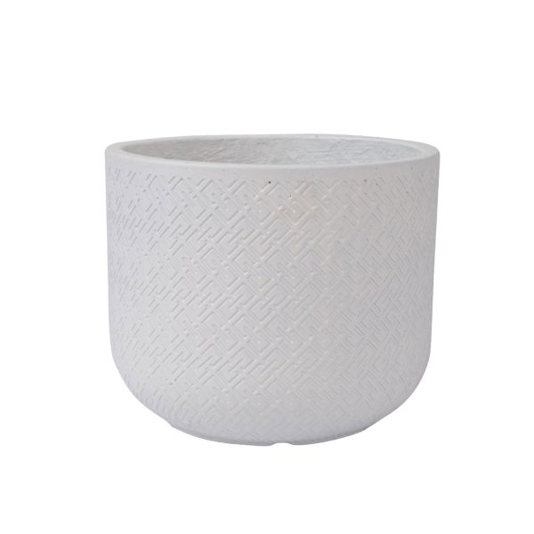 Plant holder SELENA D24xH19.5cm, white
