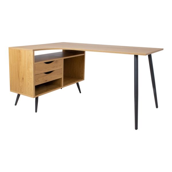 Desk GEORGIA 145x80xH75cm, melamine with oak decor