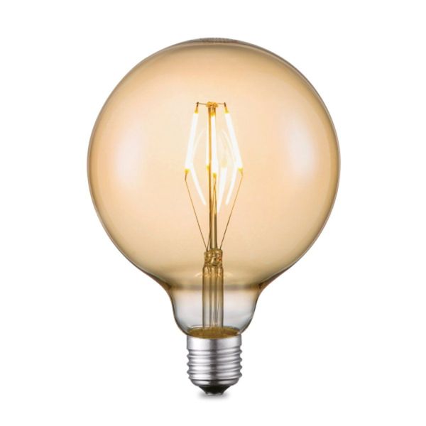 LED bulb CYCLO D12,5xH17cm, E27, 4W/400Lm, amber