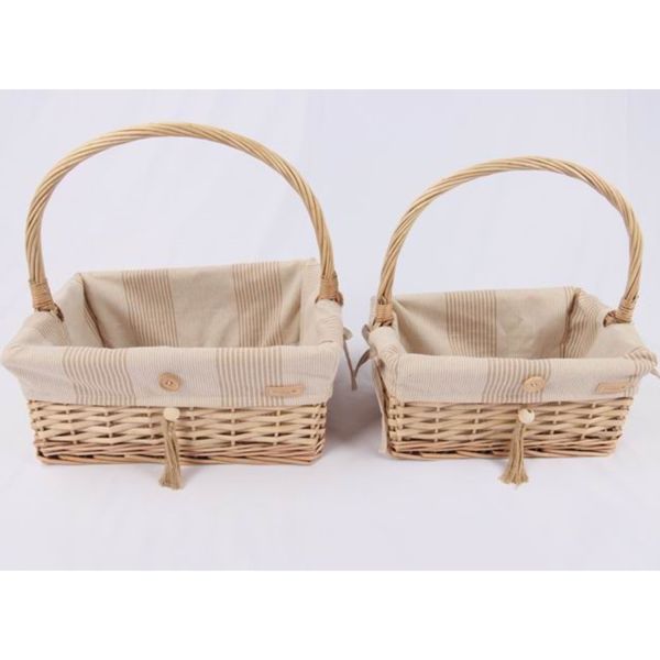 Basket WILLI STRIPE 37x28xH15/39cm