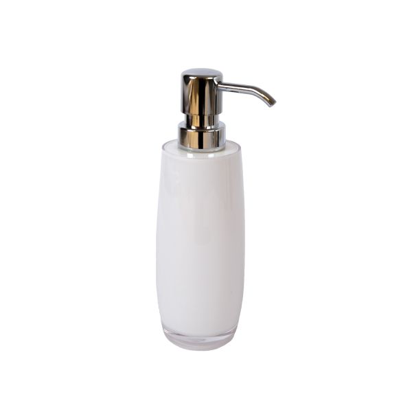 Soap dispenser RUBEN, valge, round shape