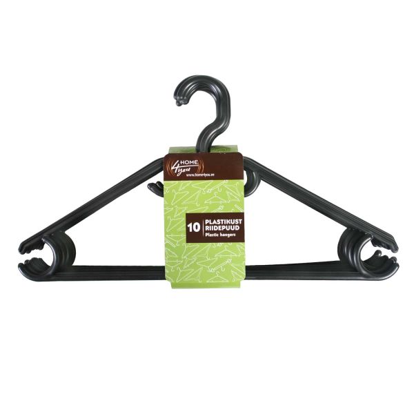Вешалки 10шт/комплекте, чёрный пластик
