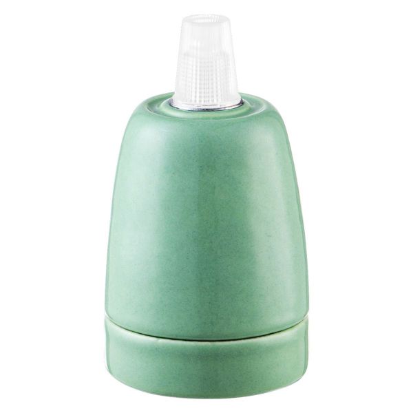 Bulb socket E27 D4,6xH8,2cm, light grey porcelain