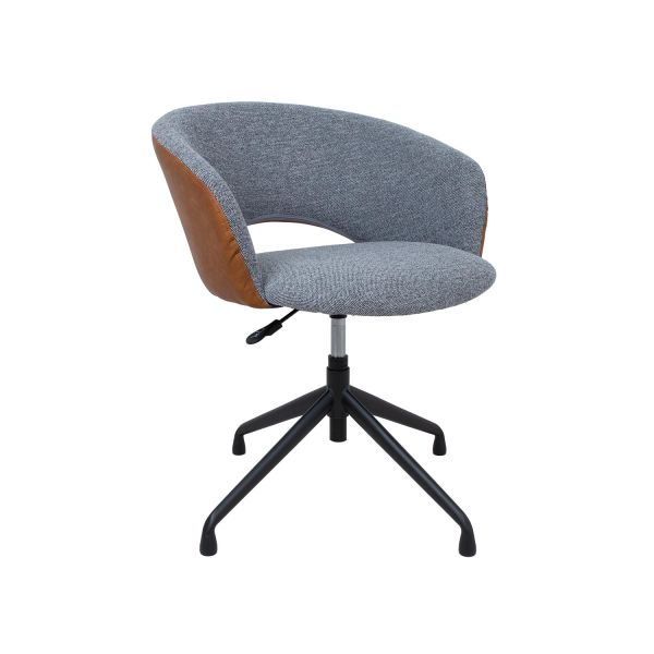 Task chair KARINA without castors, grey/light brown