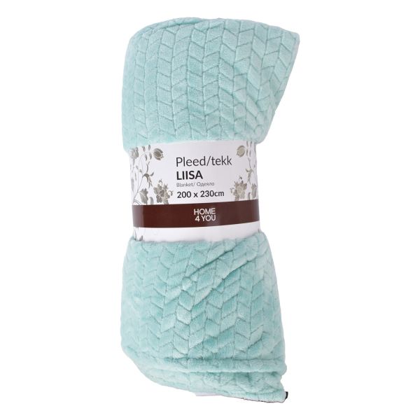 Плед LIISA XL, 200x230см, мятно-зеленый