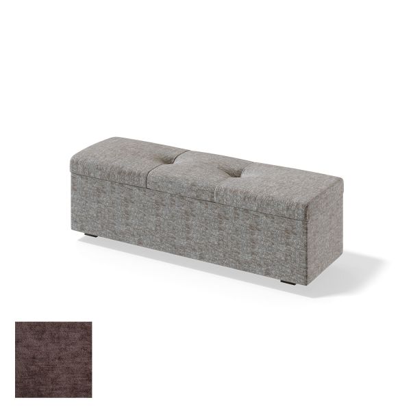 Storage box for continental bed RED/BLACK ULVASEN BOLSHOI 180cm, brown