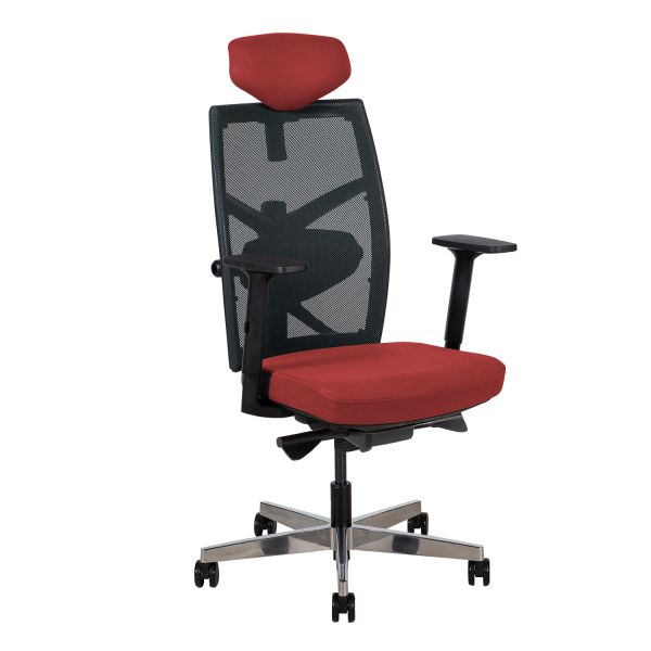 Task chair TUNE dark red/black