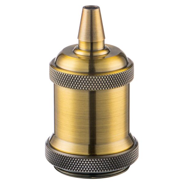 Bulb socket E27 4,9xH8,8cm, brass color metal