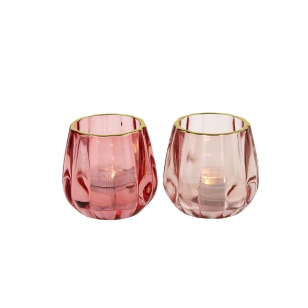 Küünlahoidja GOLDEN RIM, 8x7cm, mix