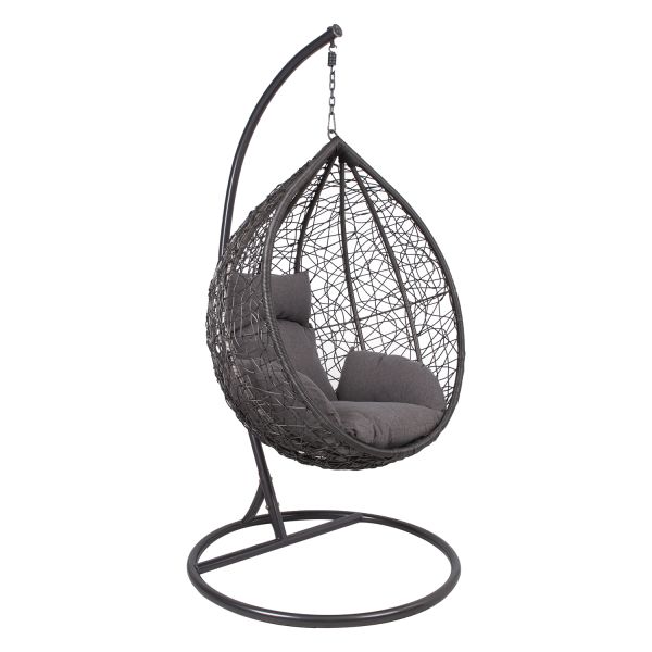 Hanging chair DROPLET dark grey