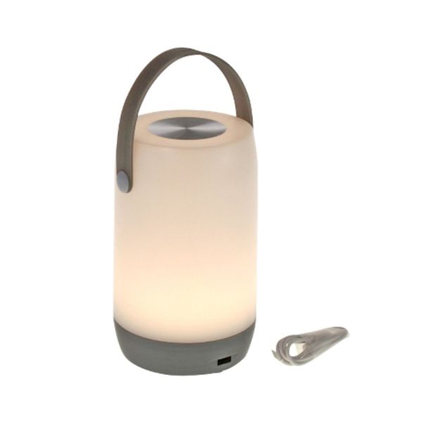 LED lantern white/grey